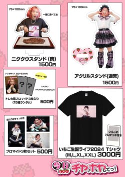 画像2: いちご生誕ライブ2024 Tシャツ 【L】サイズ