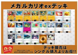 画像1: 【ポケカデッキ】メガルカリオexデッキ（アドバンテージロゴスリーブ付き)【スタンダード】