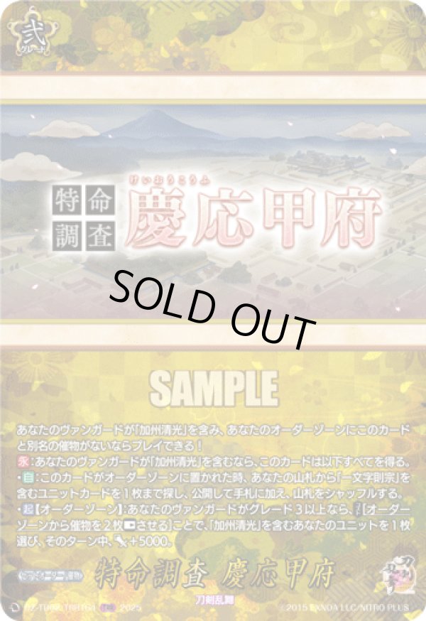 画像1: 【TRR】特命調査 慶応甲府