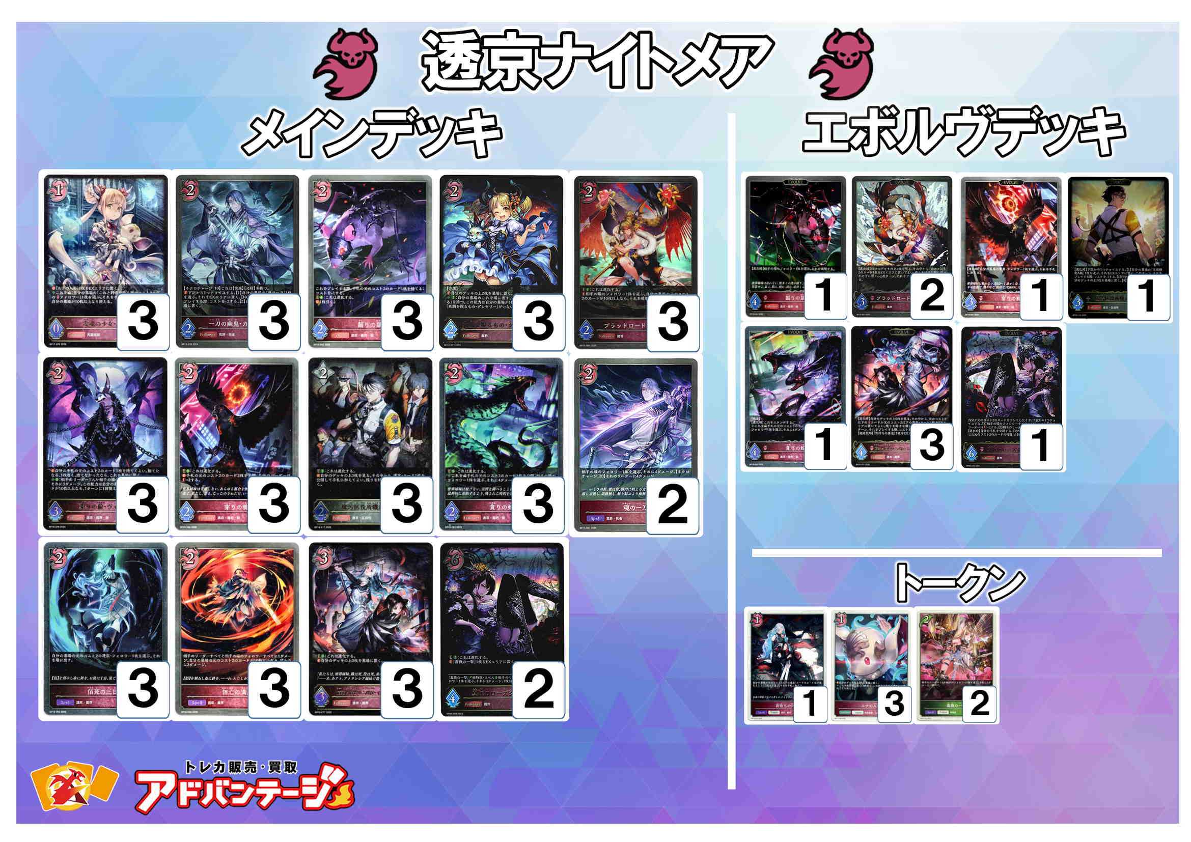 画像1: 【シャドバエボルヴデッキ】透京ナイトメア